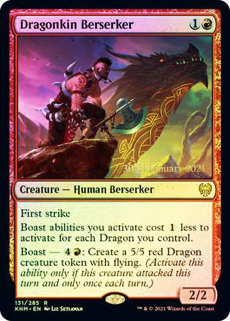 Dragonkin Berserker  [Kaldheim Prerelease Promos] | The Gaming Verse