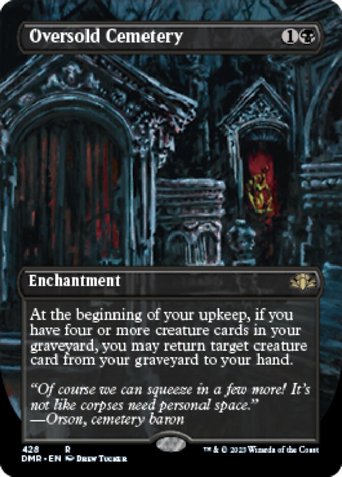 Oversold Cemetery (Borderless Alternate Art) [Dominaria Remastered] | The Gaming Verse