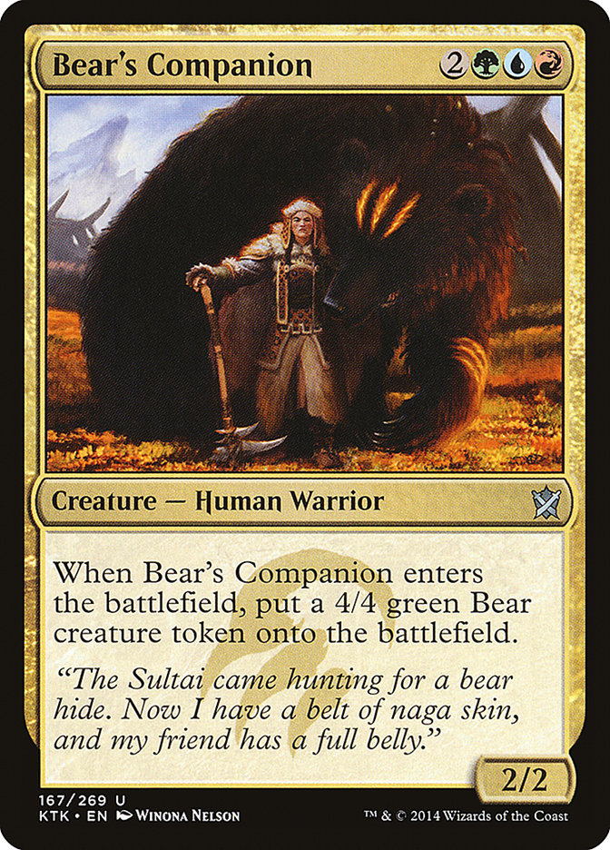 Bear's Companion [Khans of Tarkir] | The Gaming Verse