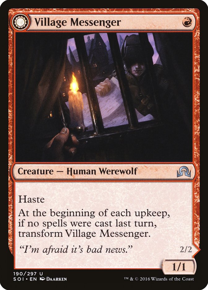 Village Messenger // Moonrise Intruder [Shadows over Innistrad] | The Gaming Verse