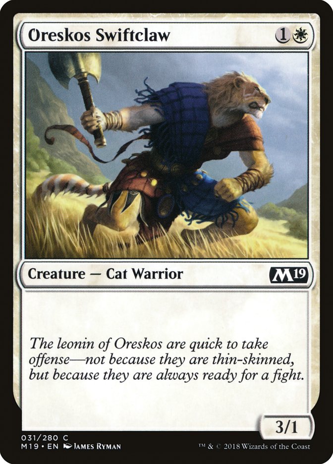 Oreskos Swiftclaw [Core Set 2019] | The Gaming Verse