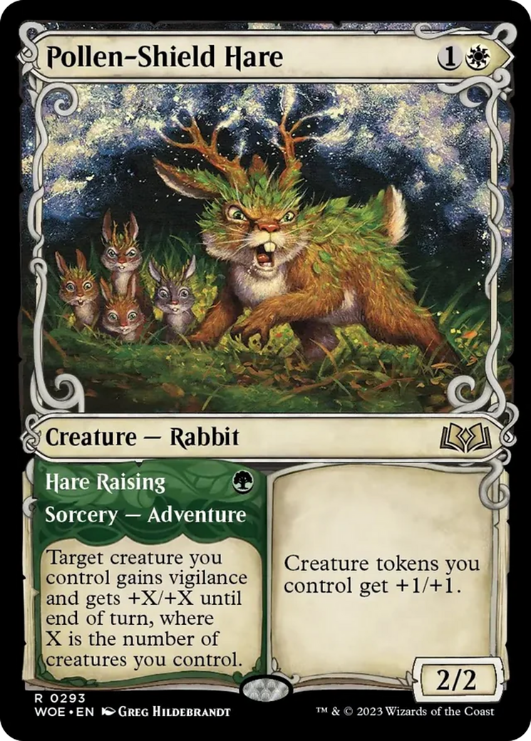 Pollen-Shield Hare // Hare Raising (Showcase) [Wilds of Eldraine] | The Gaming Verse