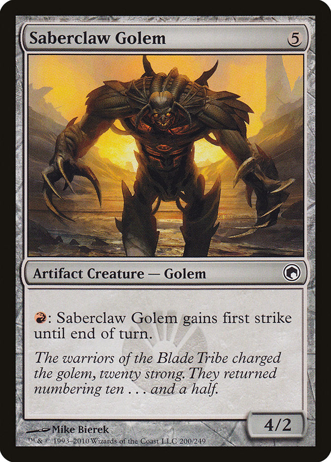 Saberclaw Golem [Scars of Mirrodin] | The Gaming Verse