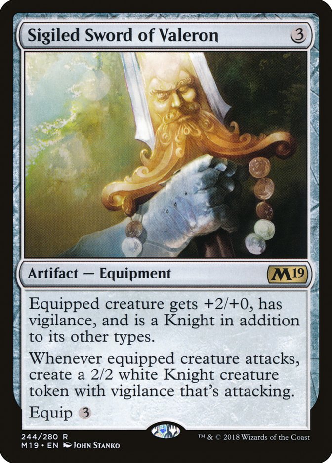 Sigiled Sword of Valeron [Core Set 2019] | The Gaming Verse