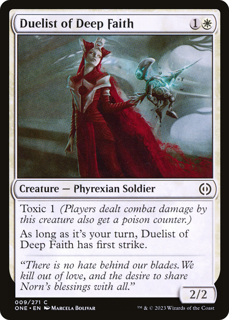 Duelist of Deep Faith [Phyrexia: All Will Be One] | The Gaming Verse