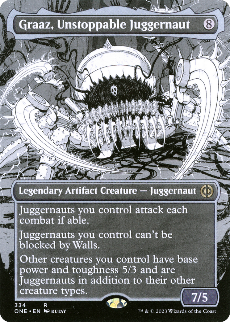 Graaz, Unstoppable Juggernaut (Borderless Manga) [Phyrexia: All Will Be One] | The Gaming Verse