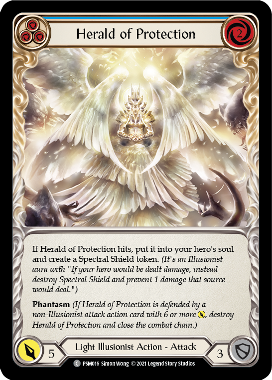 Herald of Protection (Blue) [PSM016] (Monarch Prism Blitz Deck) | The Gaming Verse