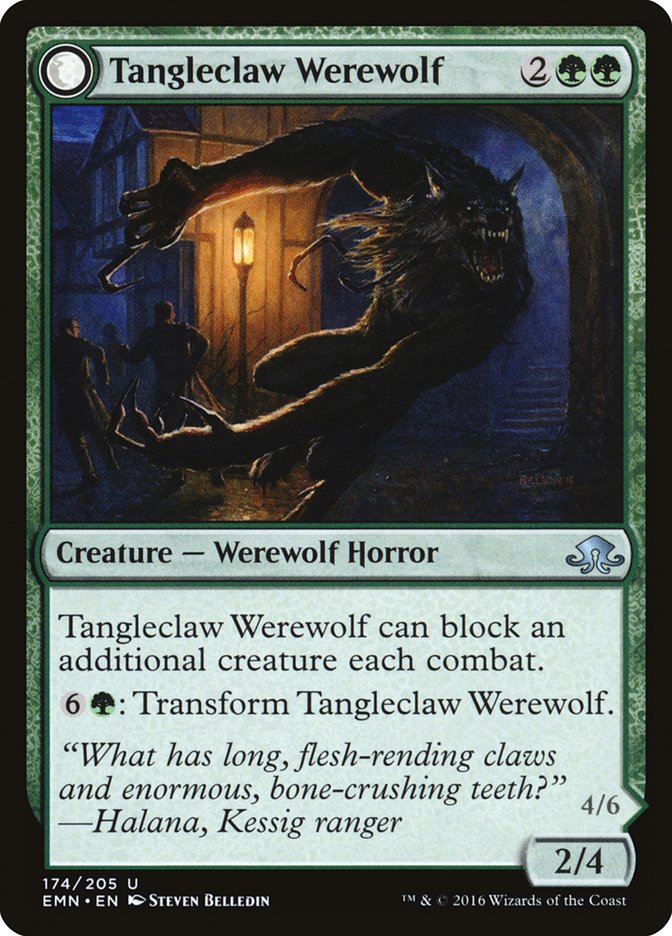 Tangleclaw Werewolf // Fibrous Entangler [Eldritch Moon] | The Gaming Verse