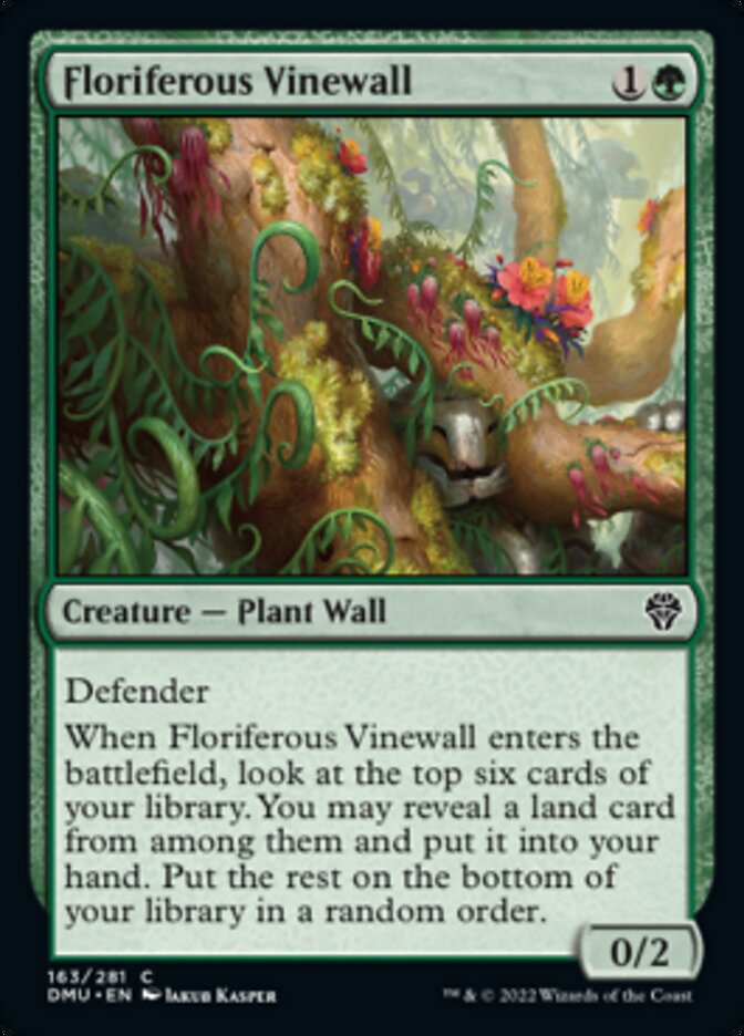 Floriferous Vinewall [Dominaria United] | The Gaming Verse