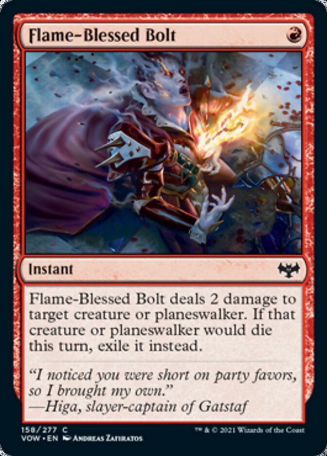 Flame-Blessed Bolt [Innistrad: Crimson Vow] | The Gaming Verse