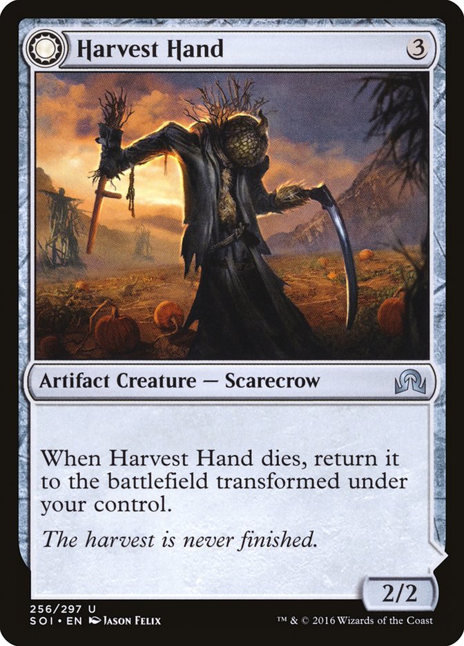 Harvest Hand // Scrounged Scythe [Shadows over Innistrad] | The Gaming Verse