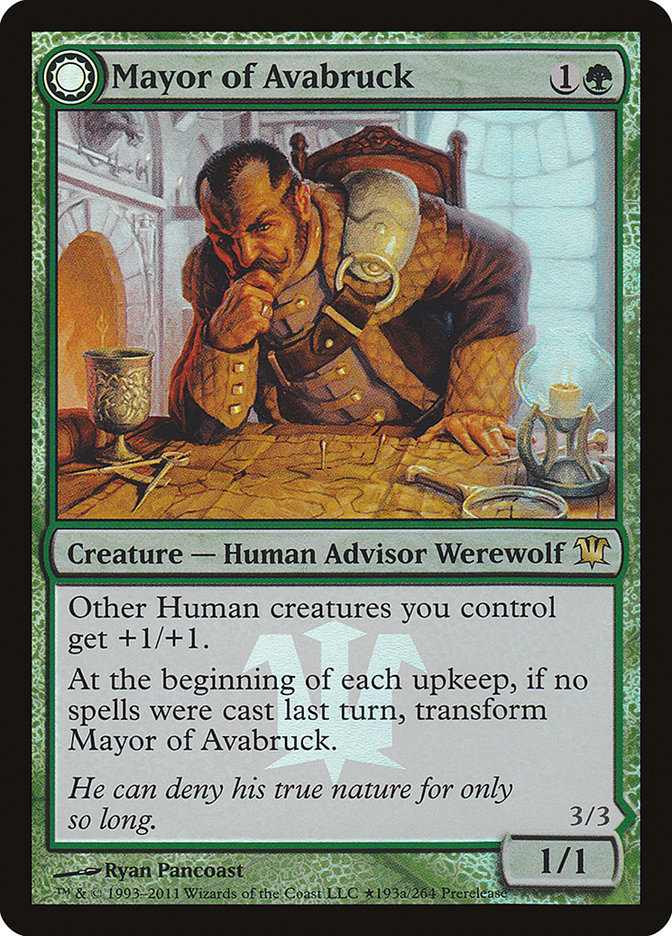 Mayor of Avabruck // Howlpack Alpha (Prerelease) [Innistrad Prerelease Promos] | The Gaming Verse