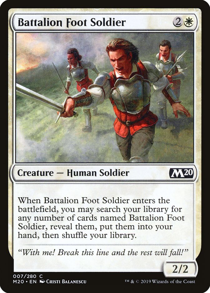 Battalion Foot Soldier [Core Set 2020] | The Gaming Verse