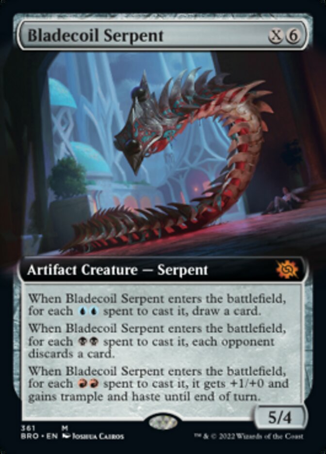 Bladecoil Serpent (Extended Art) [The Brothers' War] | The Gaming Verse