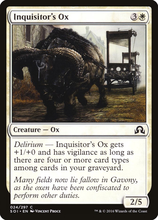 Inquisitor's Ox [Shadows over Innistrad] | The Gaming Verse