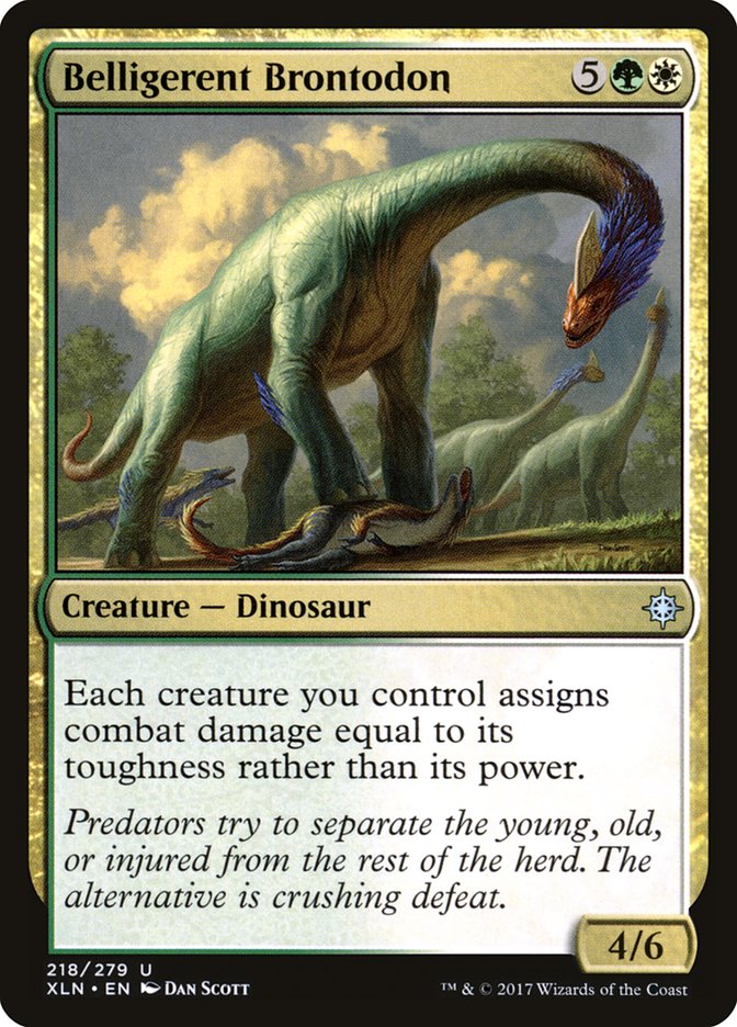 Belligerent Brontodon [Ixalan] | The Gaming Verse