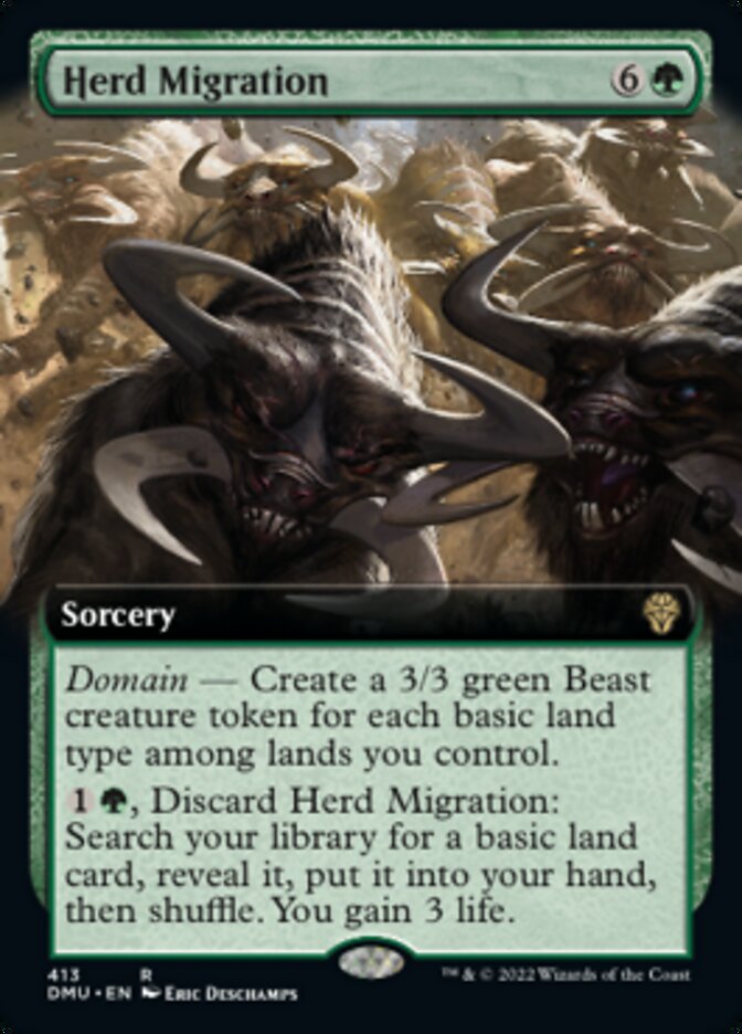 Herd Migration (Extended Art) [Dominaria United] | The Gaming Verse