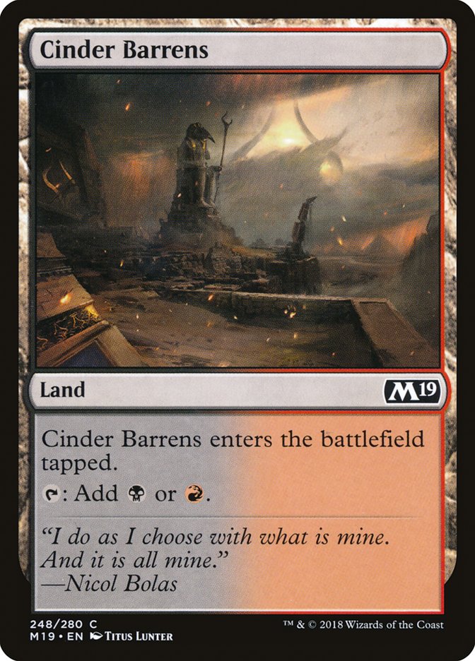 Cinder Barrens [Core Set 2019] | The Gaming Verse