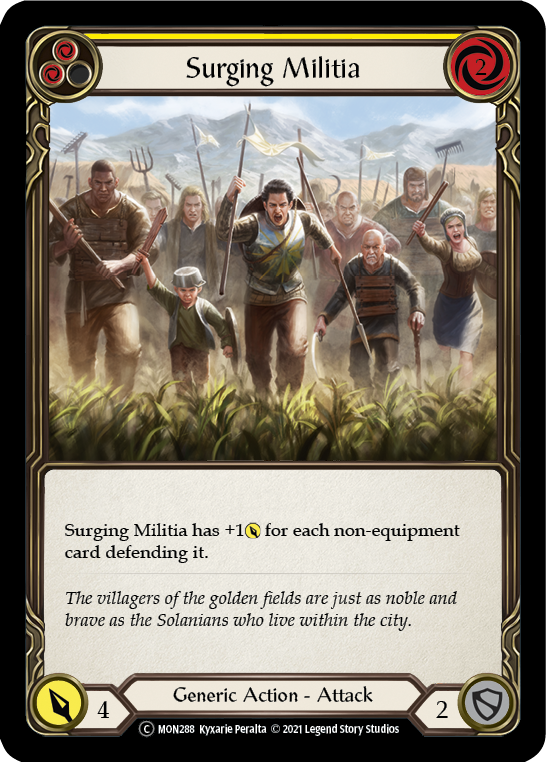 Surging Militia (Yellow) [U-MON288] Unlimited Normal | The Gaming Verse