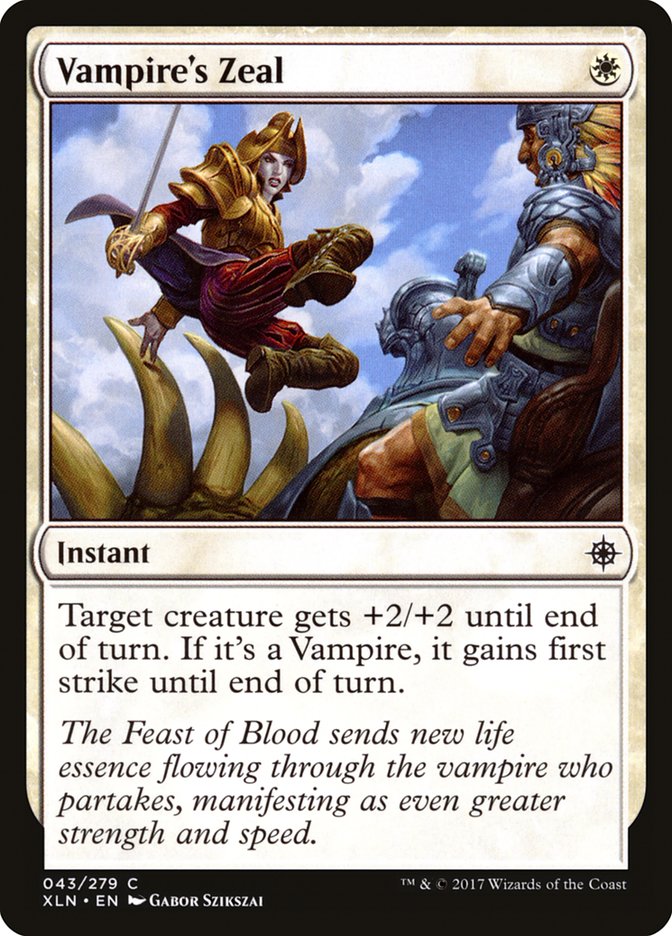 Vampire's Zeal [Ixalan] | The Gaming Verse