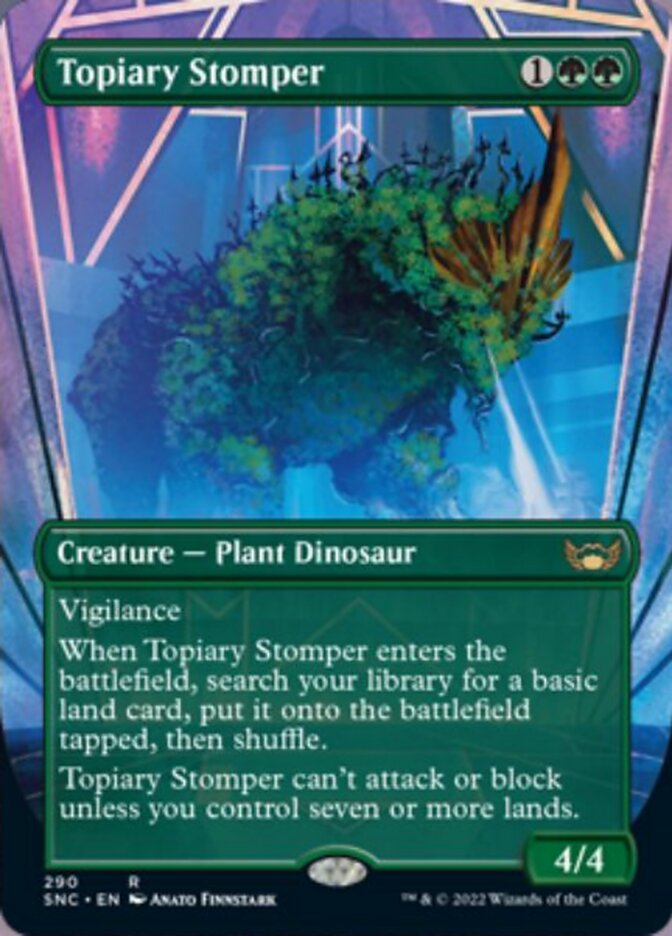 Topiary Stomper (Borderless Alternate Art) [Streets of New Capenna] | The Gaming Verse