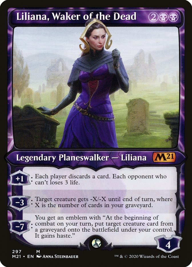 Liliana, Waker of the Dead (Showcase) [Core Set 2021] | The Gaming Verse