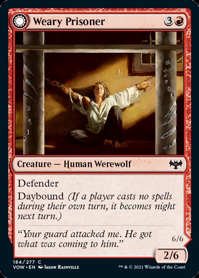 Weary Prisoner // Wrathful Jailbreaker [Innistrad: Crimson Vow] | The Gaming Verse