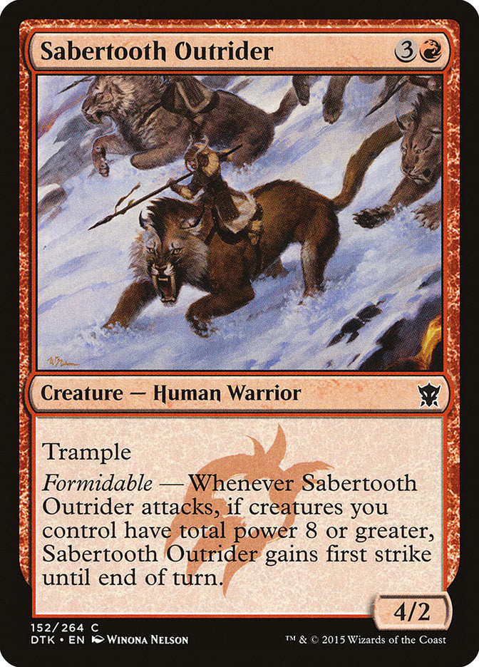 Sabertooth Outrider [Dragons of Tarkir] | The Gaming Verse