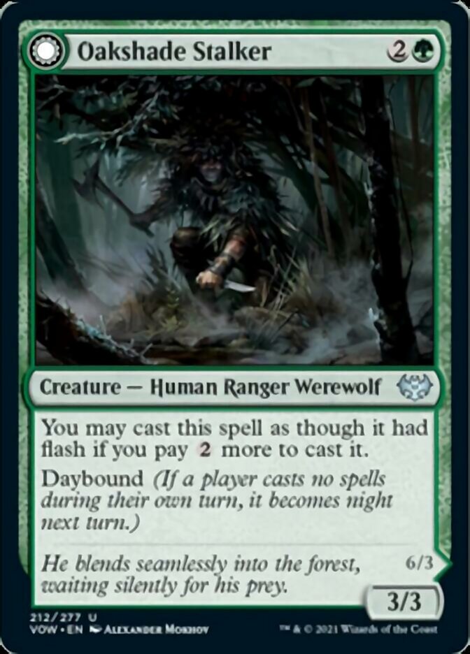 Oakshade Stalker // Moonlit Ambusher [Innistrad: Crimson Vow] | The Gaming Verse