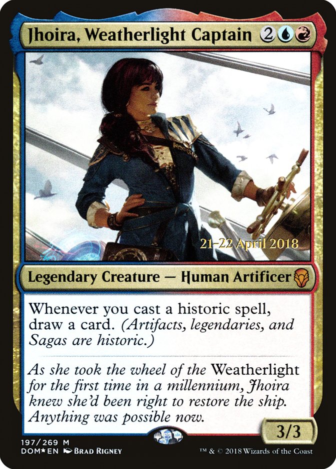 Jhoira, Weatherlight Captain  (Prerelease) [Dominaria Prerelease Promos] | The Gaming Verse