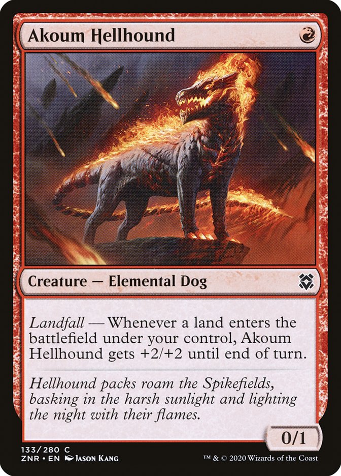 Akoum Hellhound [Zendikar Rising] | The Gaming Verse