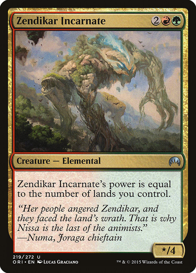 Zendikar Incarnate [Magic Origins] | The Gaming Verse