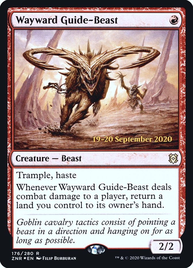 Wayward Guide-Beast  [Zendikar Rising Prerelease Promos] | The Gaming Verse