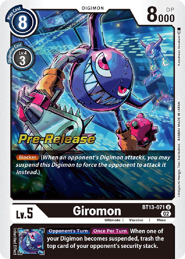 Giromon [BT13-071] [Versus Royal Knights Booster Pre-Release Cards] | The Gaming Verse