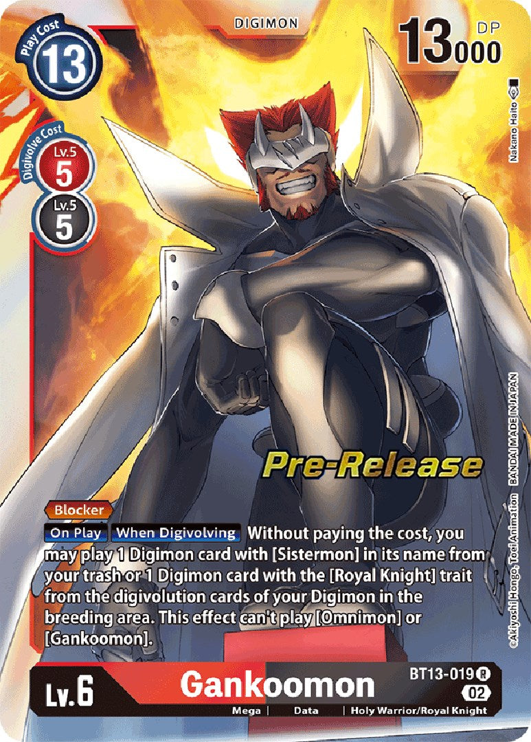 Gankoomon [BT13-019] [Versus Royal Knights Booster Pre-Release Cards] | The Gaming Verse