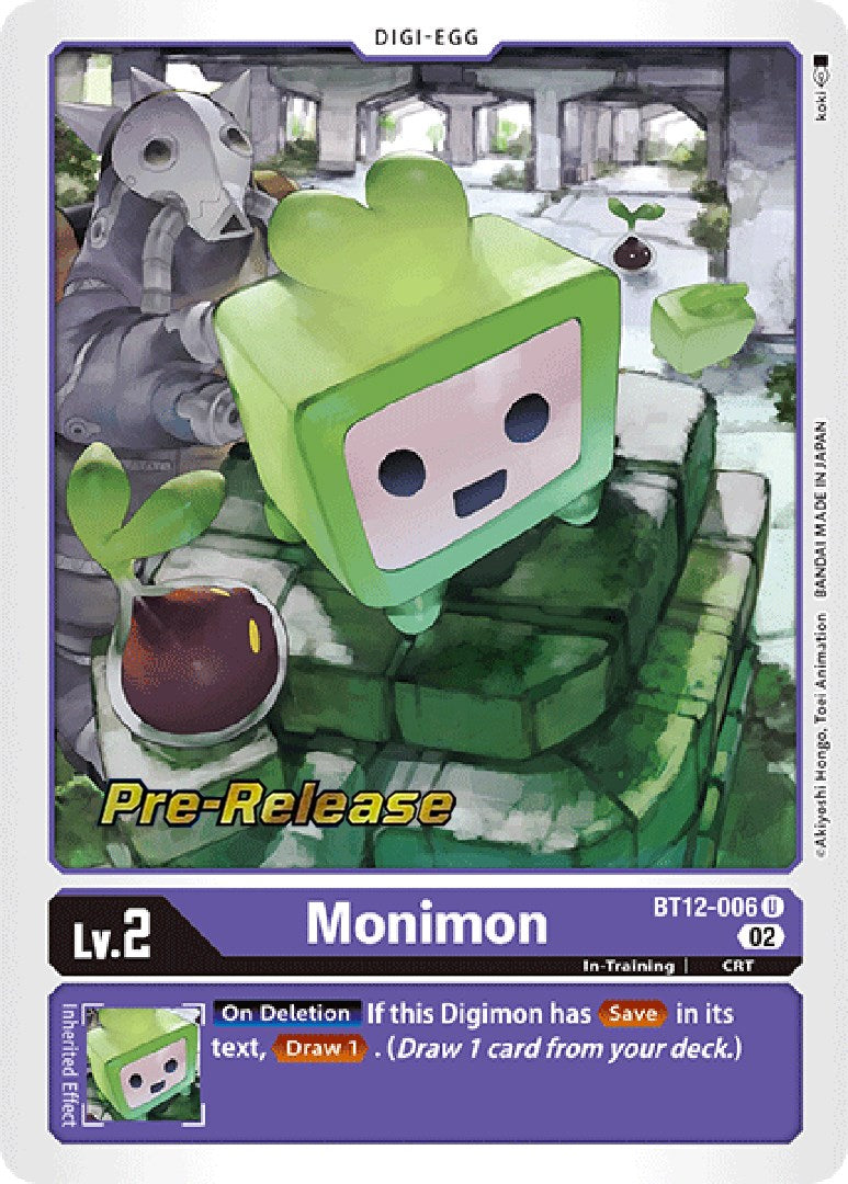 Monimon [BT12-006] [Across Time Pre-Release Cards] | The Gaming Verse