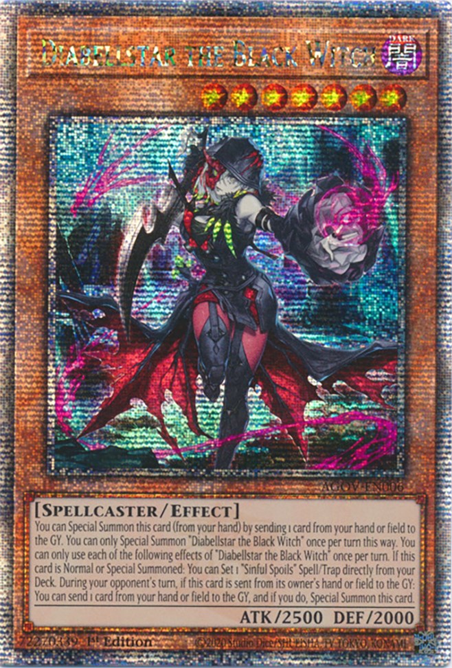 Diabellstar the Black Witch (Quarter Century Secret Rare) [AGOV-EN006] Quarter Century Secret Rare | The Gaming Verse