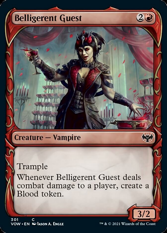 Belligerent Guest (Showcase Fang Frame) [Innistrad: Crimson Vow] | The Gaming Verse