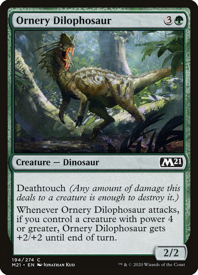 Ornery Dilophosaur [Core Set 2021] | The Gaming Verse