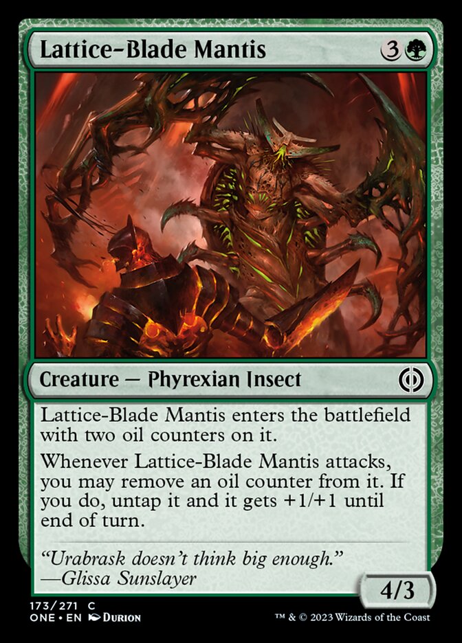 Lattice-Blade Mantis [Phyrexia: All Will Be One] | The Gaming Verse