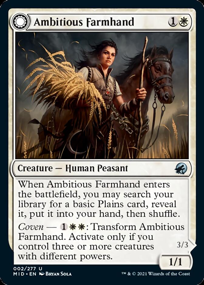 Ambitious Farmhand // Seasoned Cathar [Innistrad: Midnight Hunt] | The Gaming Verse