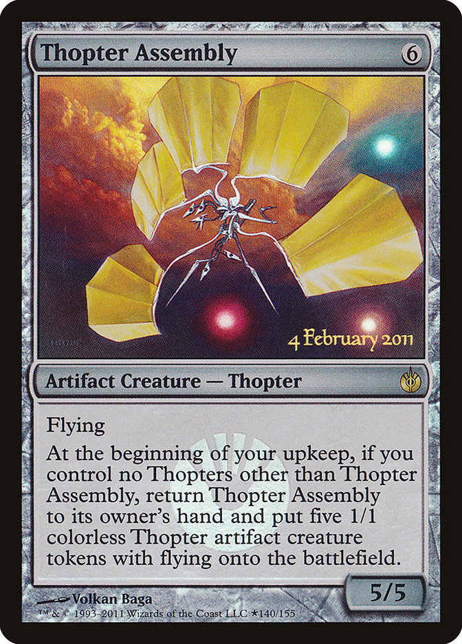 Thopter Assembly [Mirrodin Besieged Prerelease Promos] | The Gaming Verse