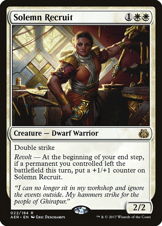 Solemn Recruit [Aether Revolt] | The Gaming Verse