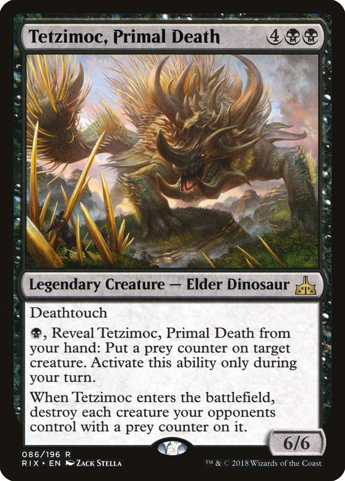 Tetzimoc, Primal Death [Rivals of Ixalan] | The Gaming Verse