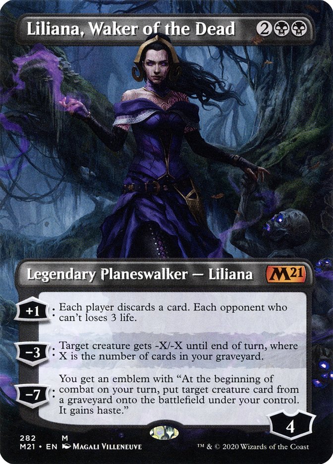 Liliana, Waker of the Dead (Borderless) [Core Set 2021] | The Gaming Verse