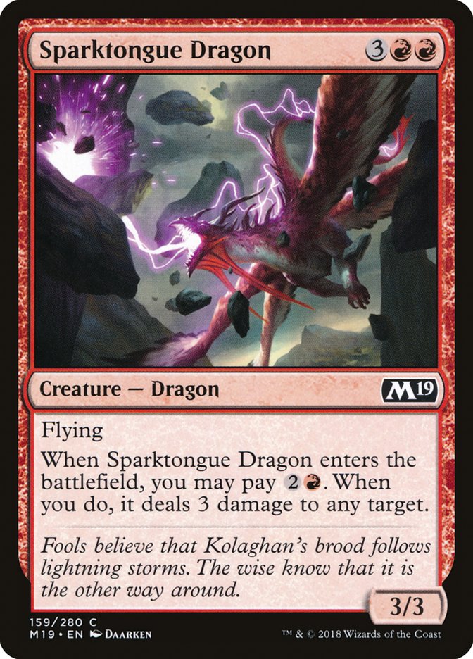 Sparktongue Dragon [Core Set 2019] | The Gaming Verse