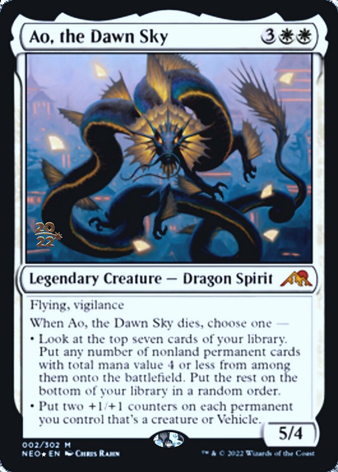 Ao, the Dawn Sky [Kamigawa: Neon Dynasty Prerelease Promos] | The Gaming Verse