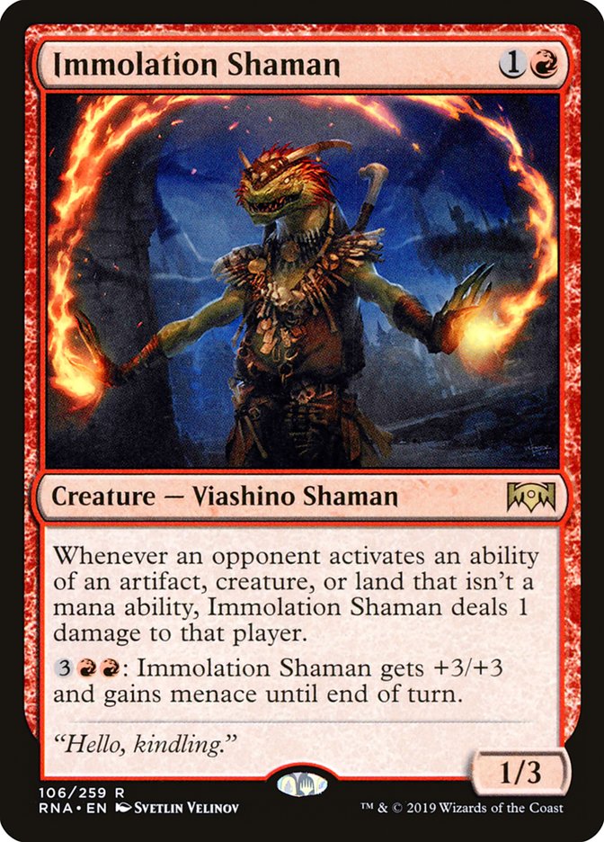 Immolation Shaman [Ravnica Allegiance] | The Gaming Verse