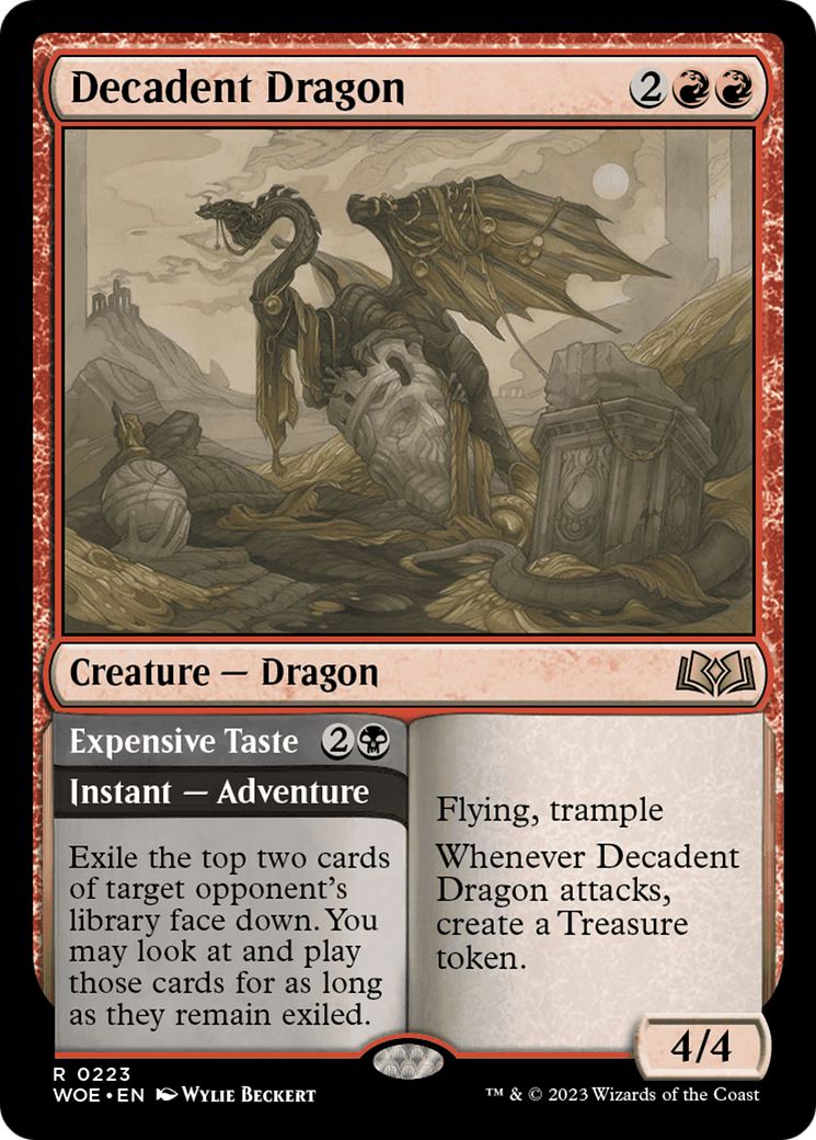 Decadent Dragon // Expensive Taste [Wilds of Eldraine] | The Gaming Verse