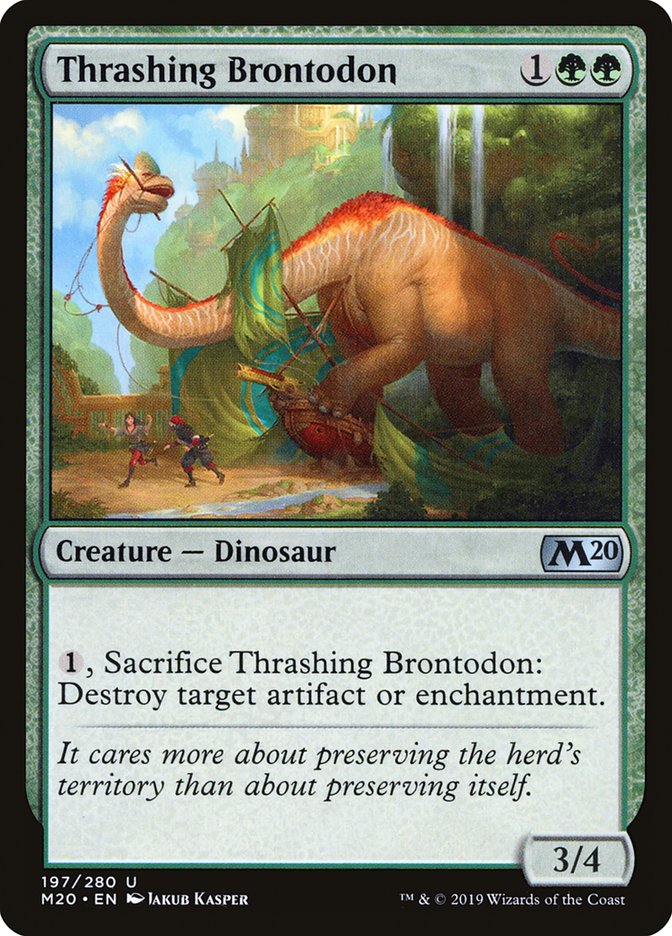 Thrashing Brontodon [Core Set 2020] | The Gaming Verse